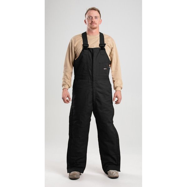 Berne Flame Resistant Deluxe Bib Overall, Black - Medium FRB05BKR400